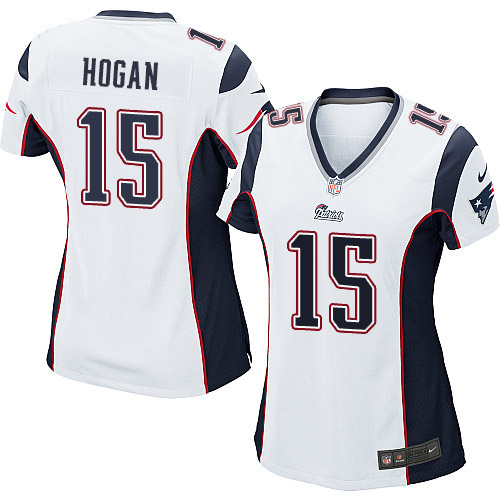 Nike Patriots #15 Chris Hogan White Women's Stitched NFL New Elite Jersey - Click Image to Close
